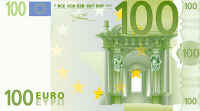 Fronte della banconota da 100 euro