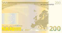Retro della banconota da 200 euro