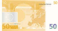 Retro della banconota da 50 euro