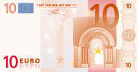 Fronte della banconota da 10 euro