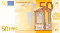 Fronte della banconota da 50 euro