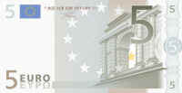 Fronte della banconota da 5 euro