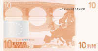 Retro della banconota da 10 euro